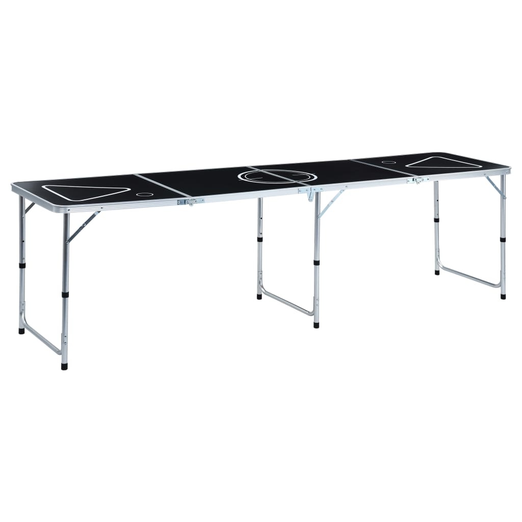VidaXL Bierpongtafel Inklapbaar 240 cm Zwart | 42% Korting!