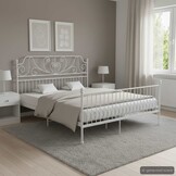vidaXL Bedframe Metaal Wit 180x200 cm - Nu 35% Korting!