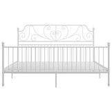vidaXL Bedframe Metaal Wit 180x200 cm - Nu 35% Korting!