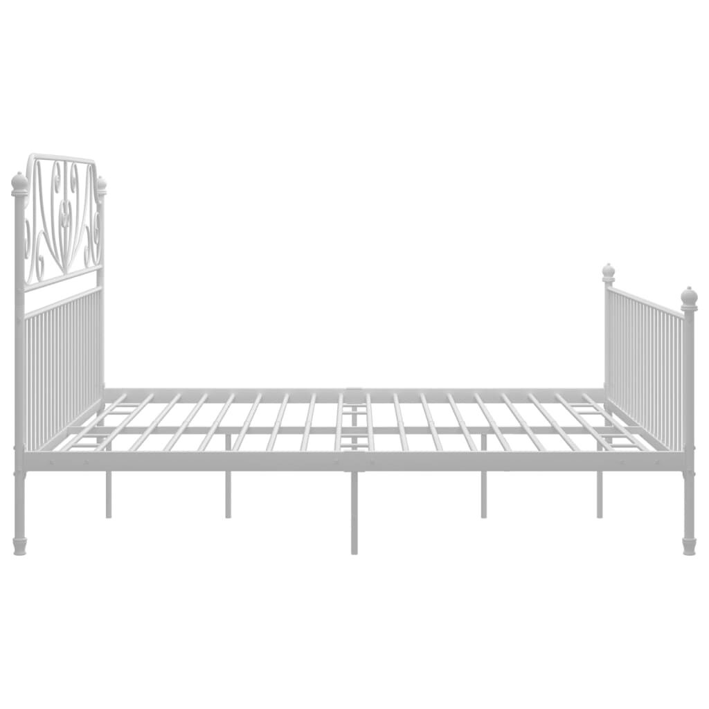 vidaXL Bedframe Metaal Wit 180x200 cm - Nu 35% Korting!