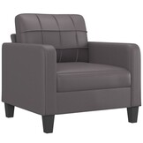 vidaXL Fauteuil Kunstleer Grijs - 35% Korting
