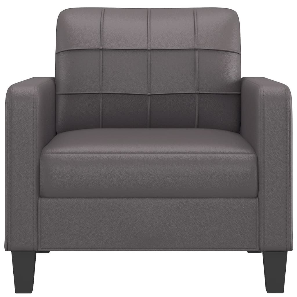 vidaXL Fauteuil Kunstleer Grijs - 35% Korting