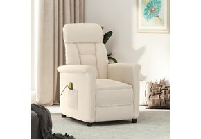 VidaXL Massagestoel Microvezelstof Beige - 35% Korting