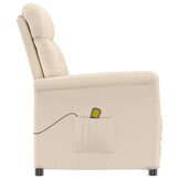 VidaXL Massagestoel Microvezelstof Beige - 35% Korting