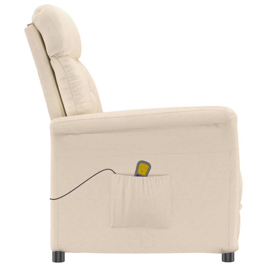 VidaXL Massagestoel Microvezelstof Beige - 35% Korting