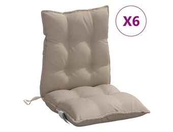 vidaXL Stoelkussens 6-pack Oxford Taupe - 35% Korting