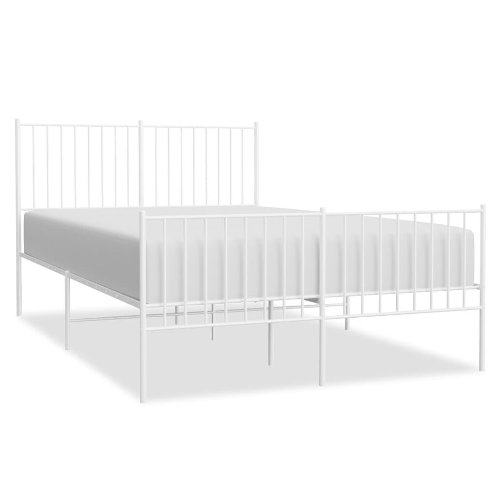vidaXL Metalen Bedframe Wit 140x200 cm - 55% Korting!