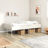 vidaXL Metalen Bedframe Wit 140x200 cm - 55% Korting!