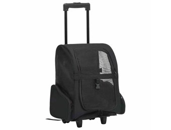 vidaXL Huisdierentrolley Inklapbaar Zwart - 35% Korting!