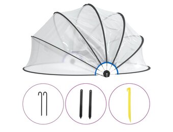 vidaXL Zwembadoverkapping rond (467x234 cm) - 79% Korting