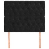 vidaXL Hoofdborden 2 st fluweel zwart - Nu 35% Korting!
