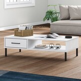 vidaXL Salontafel OSLO | Grenenhout Wit | Nu 60% Korting