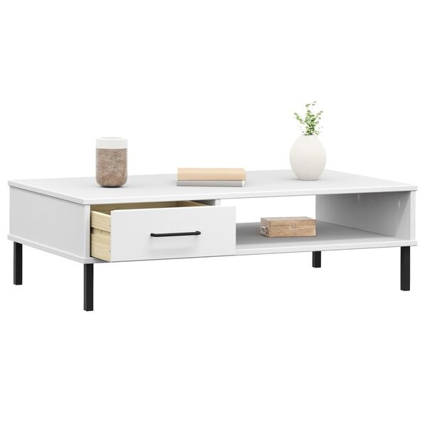 vidaXL Salontafel OSLO | Grenenhout Wit | Nu 60% Korting