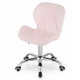 Bureaustoel AVOLA - Ergonomisch Velours - Roze - 35% Korting