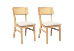 vidaXL Eetkamerstoelen Massief Hout 2 Stuks - 35% Korting