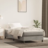 vidaXL Bedframe 100x200 cm Fluweel Lichtgrijs - 35% Korting!