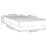 vidaXL Bedframe 100x200 cm Fluweel Lichtgrijs - 35% Korting!