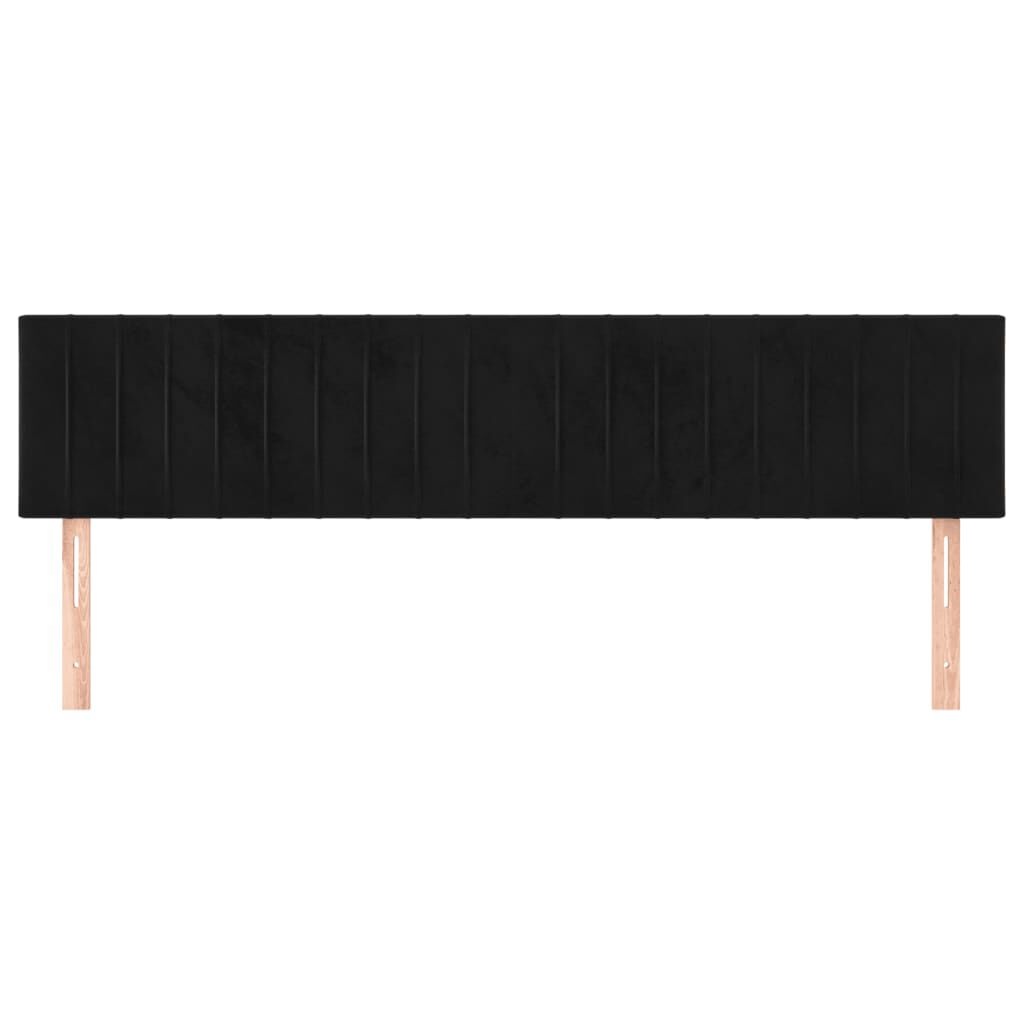 vidaXL Hoofdborden (2 st) - Fluweel Zwart, -35%