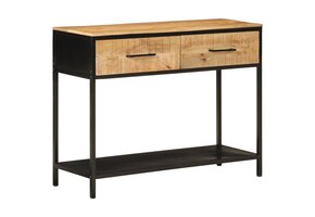 VidaXL Wandtafel 100x35x76 cm Mangohout/IJzer - Nu 55% Korting!