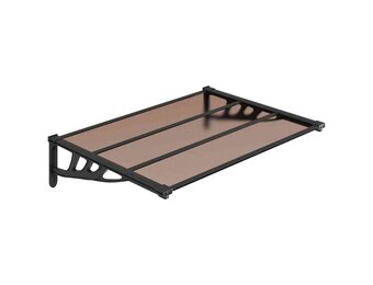 vidaXL Deurluifel 122x90cm Polycarbonaat Zwart - 35% Korting