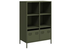 vidaXL Hoge Kast Olijfgroen - 68x39x103,5 cm | 55% Korting!