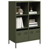 vidaXL Hoge Kast Olijfgroen - 68x39x103,5 cm | 55% Korting!