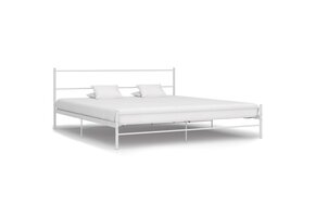 vidaXL Bedframe Metaal Wit 200x200 cm - Nu met 55% Korting!
