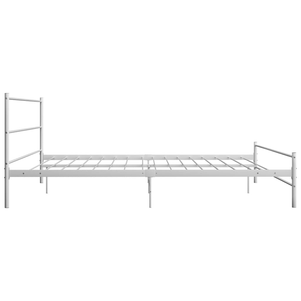 vidaXL Bedframe Metaal Wit 200x200 cm - Nu met 55% Korting!