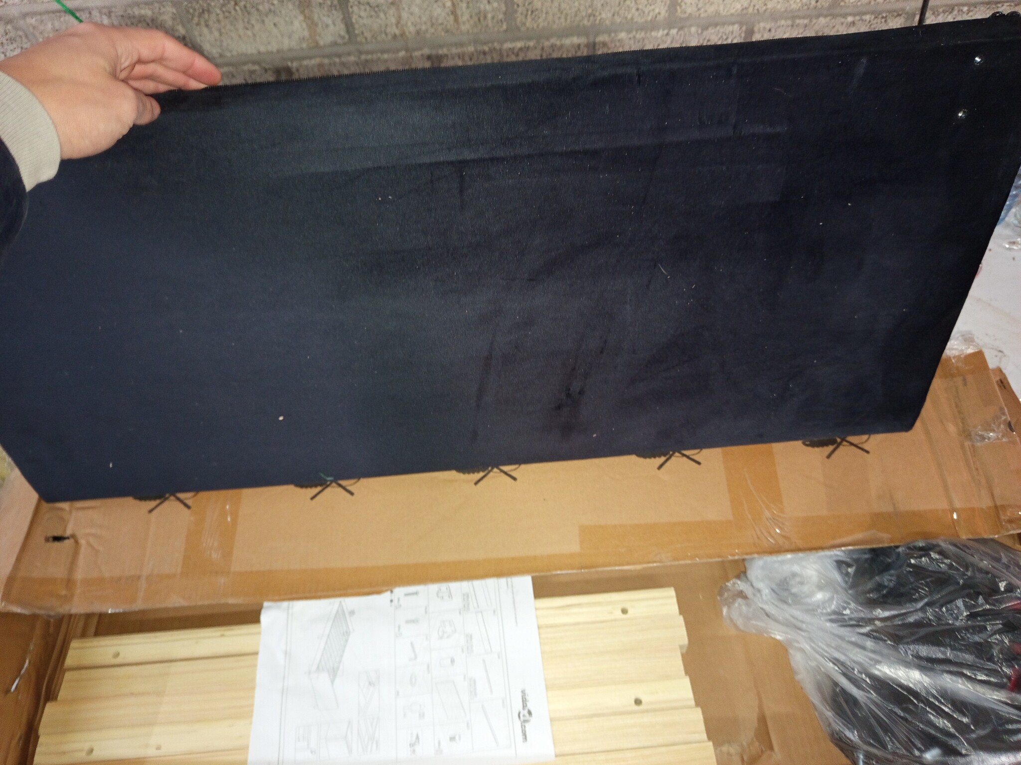 vidaXL Bedframe Fluweel Zwart 90x200 cm - 55% Korting