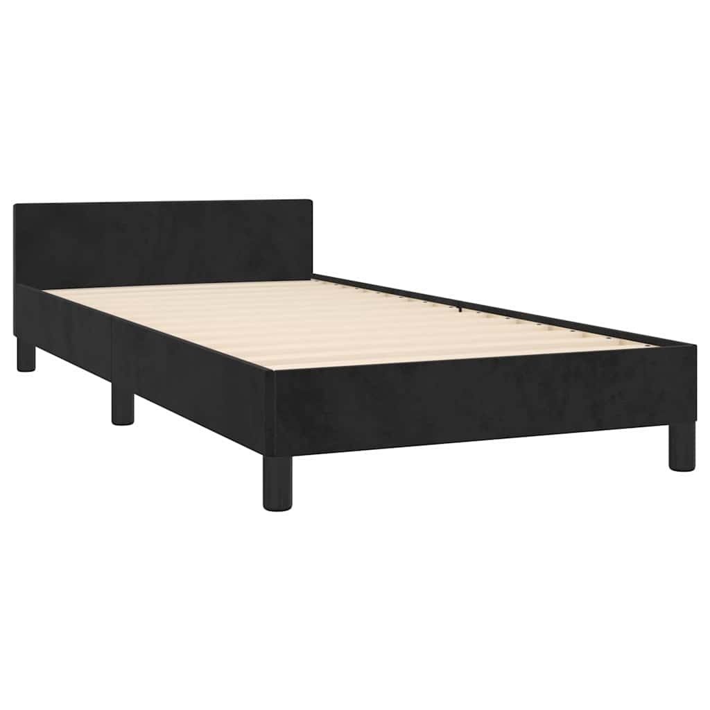 vidaXL Bedframe Fluweel Zwart 90x200 cm - 55% Korting