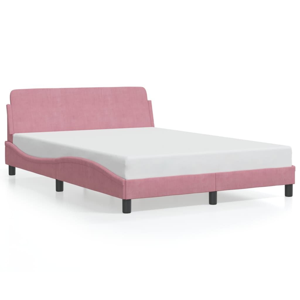 vidaXL Bedframe Fluweel Roze 140x200 cm - 35% Korting!