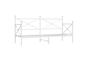 vidaXL Slaapbank Staal Wit (90x200cm) - 35% Korting!