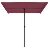 vidaXL Parasol Aluminium Paal 2x1,5m Bordeauxrood - 55% Korting!