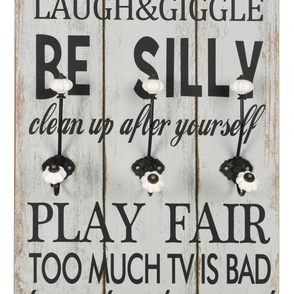 vidaXL Wandkapstok 'THANK YOU' - 120x40 cm - 42% Korting!