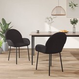 vidaXL Eetkamerstoelen Kunstleer Zwart (2 st.) - 71% Korting!