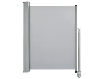 vidaXL Uittrekbaar Tuinscherm 100x300 cm Grijs - 72% Korting!