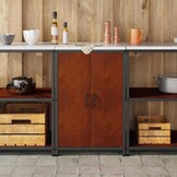 VidaXL Keukenopslag Kast met Plank & Lade - Roestig Verweerd Staal - 71% Korting!