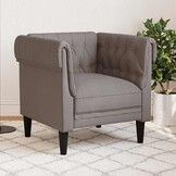 vidaXL Fauteuil Chesterfield taupe - Nu 35% Korting!