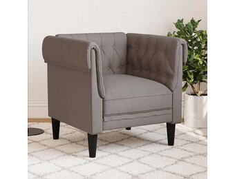vidaXL Fauteuil Chesterfield taupe - Nu 35% Korting!