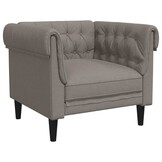 vidaXL Fauteuil Chesterfield taupe - Nu 35% Korting!