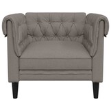vidaXL Fauteuil Chesterfield taupe - Nu 35% Korting!
