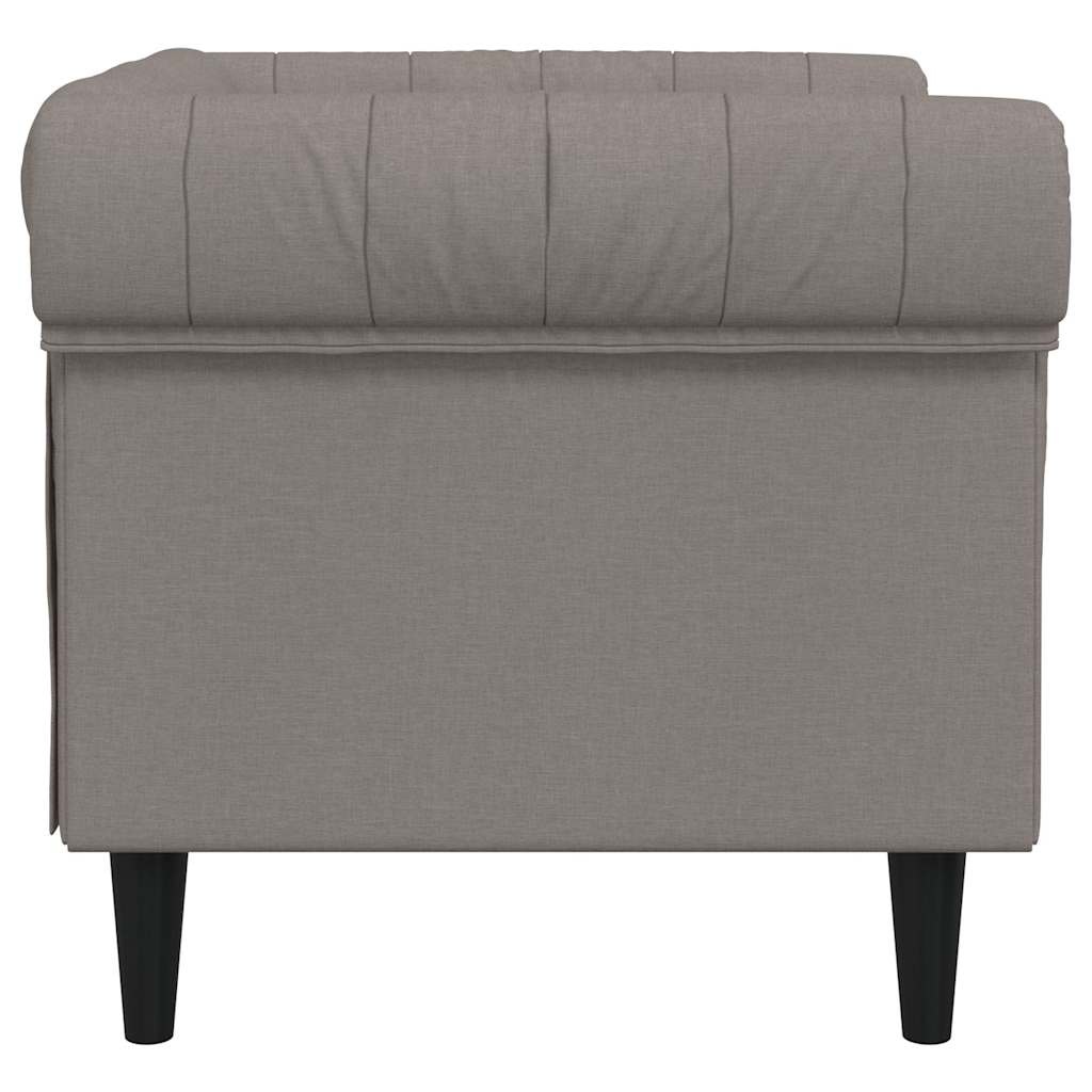 vidaXL Fauteuil Chesterfield taupe - Nu 35% Korting!