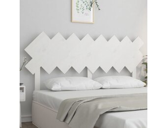 vidaXL Hoofdbord Grenenhout Wit 159,5x3x80,5 cm - 55% Korting!