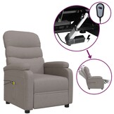 vidaXL Elektrische Massagestoel - Stof Taupe - 35% Korting!