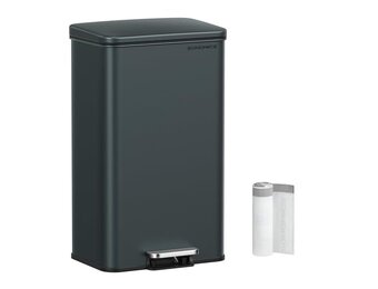 Prullenbak RVS Charcoal Gray Softclose - 35% Korting