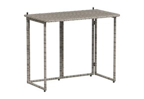 vidaXL Tuintafel Inklapbaar (90x51x75 cm) Poly Rattan Grijs - 30% Korting!