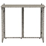vidaXL Tuintafel Inklapbaar (90x51x75 cm) Poly Rattan Grijs - 30% Korting!