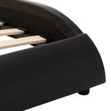 vidaXL Bedframe Kunstleer Zwart/Wit 180x200 cm - 50% Korting