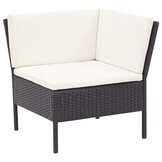 vidaXL 3-delige Loungeset Poly Rattan Zwart - Nu 37% Korting!