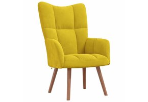 VidaXL Relaxstoel Fluweel Mosterdgeel - 55% Korting!